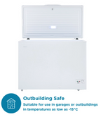 Sensis RFCHT01F300EW  Chest Freezer : 300 Litres :  W 111cm
