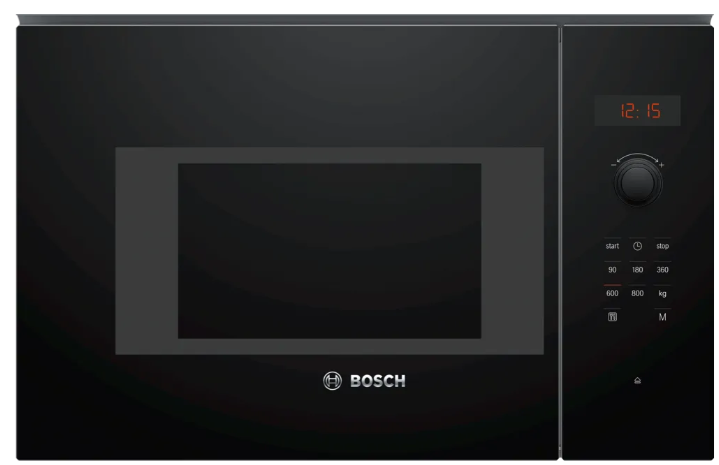 Bosch BFL523MB0B , Built-in microwave oven, Black :Series 4  : H 38cm