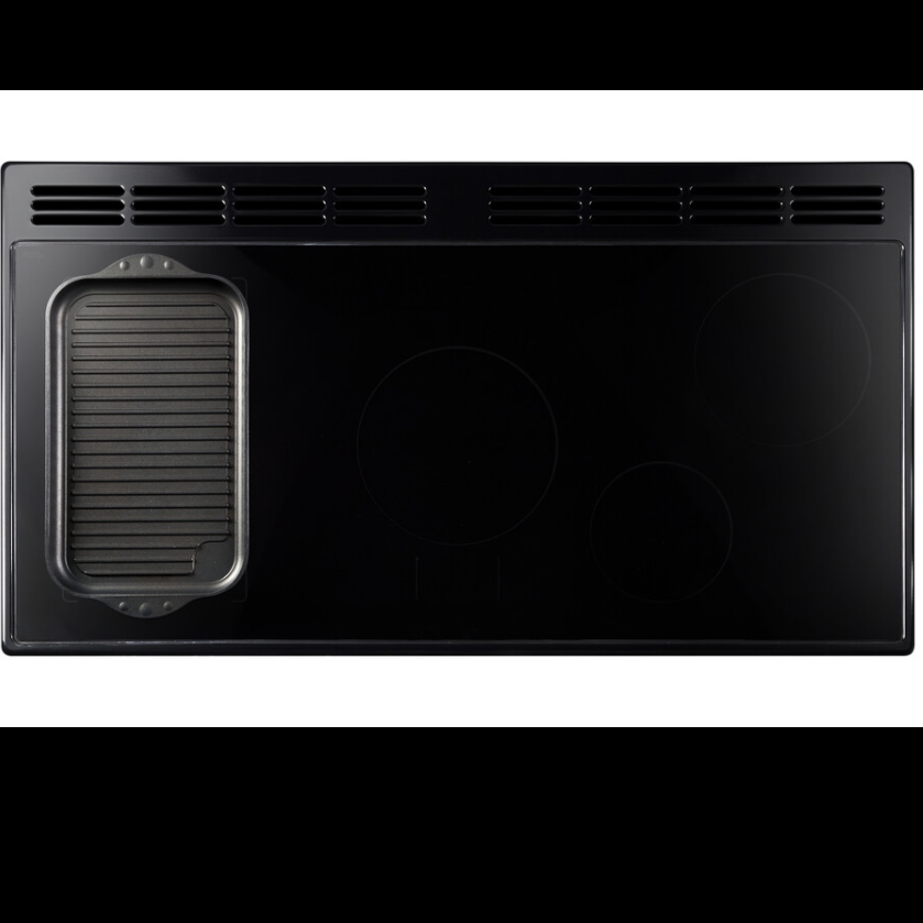 Rangemaster CLDL100EIPGBL/AB1 Classic Deluxe 100cm Induction Range Cooker : Deluxe Gloss Black & Antique Brass