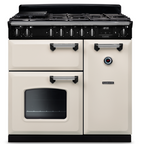 Rangemaster CL90DFPPCR/CM1 Classic 90 cm Dual Fuel Range Cooker : Pale Cream with Chrome.